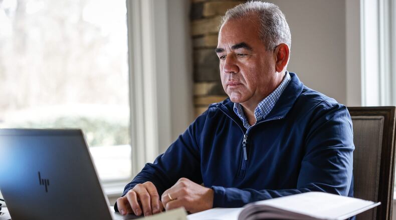 Michael Bridges, founder of Peerless Technologies, is pursuing a graduate degree in biblical and theological studies. JIM NOELKER/STAFF