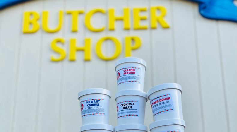 Jubie’s Creamery, an ice cream shop with a footprint in Fairborn and Moraine, is now available in Clark County through a partnership with Copey’s Butcher Shop. CONTRIBUTED PHOTO