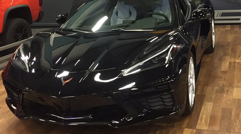 ‘Gorgeous’ doesn’t begin to describe this Corvette Stingray in the Chevrolet area at the 2020 Dayton Auto Show. AMY ROLLINS/STAFF