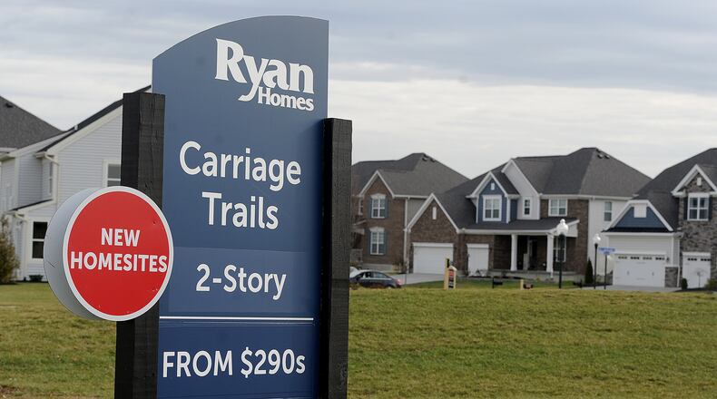 Carriage Trails, in northern Huber Heights at the Bethel Twp. line, has been one of the Dayton area's fastest-growing housing developments. MARSHALL GORBY\STAFF