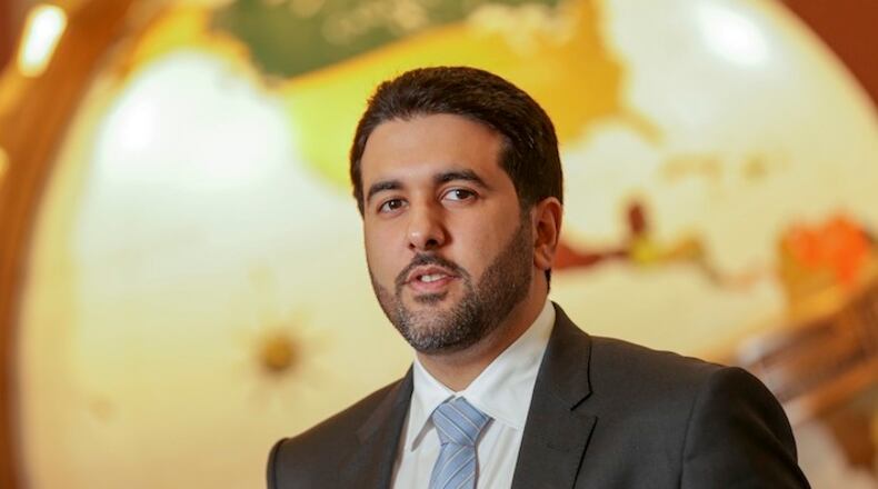 H.E. Sheikh Saif Bin Ahmed Al-Thani, Director of the Government Communications Office of the State of Qatar, meets Los Angeles Times Editorial Board ON AUGIST 17, 2017. (Irfan Khan/Los Angeles Times/TNS)