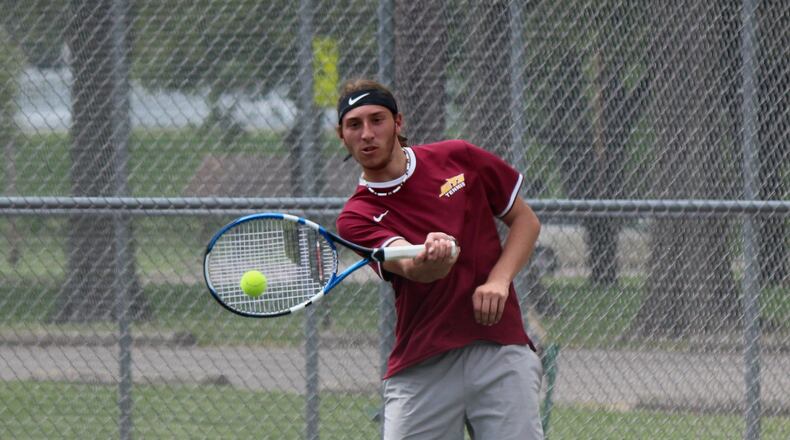 Unseeded Northeastern senior Jake Calhoun knocked off two seeds to reach the Division II sectional tournament title match and qualify for the district tournament. Greg Billing / Contributed