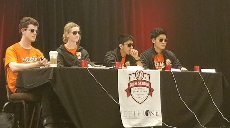 (From left) David Cohen, Abby Cohen, Hari Parameswaran, Ziyi Zuo