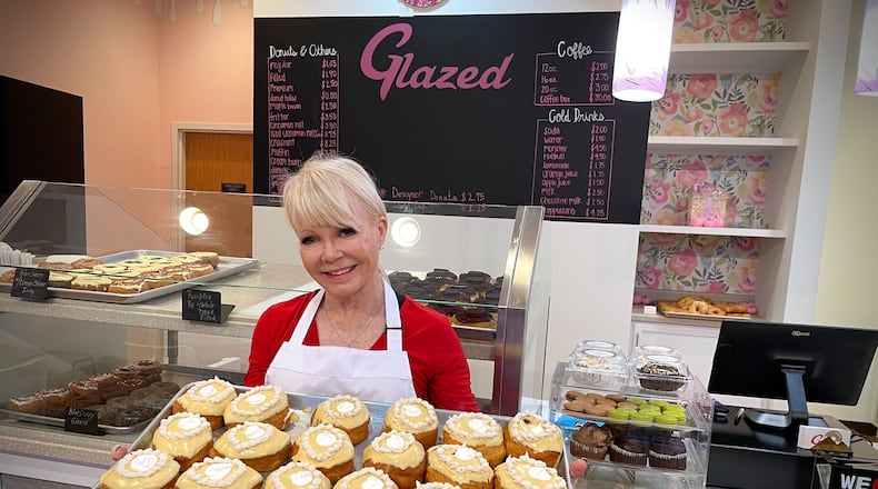 Glazed Donut Eatery has opened a second location near Wright State University at 3800 Colonel Glenn Highway Suite 200 in Fairborn. Pictured is owner Vicki Cushman. NATALIE JONES/STAFF