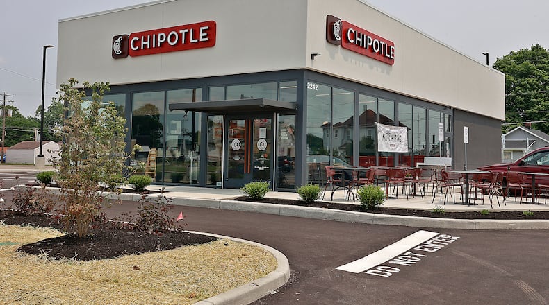 The new Chipotle restaurant on South Limestone is nearly complete Thursday, June 15, 2023. BILL LACKEY/STAFF