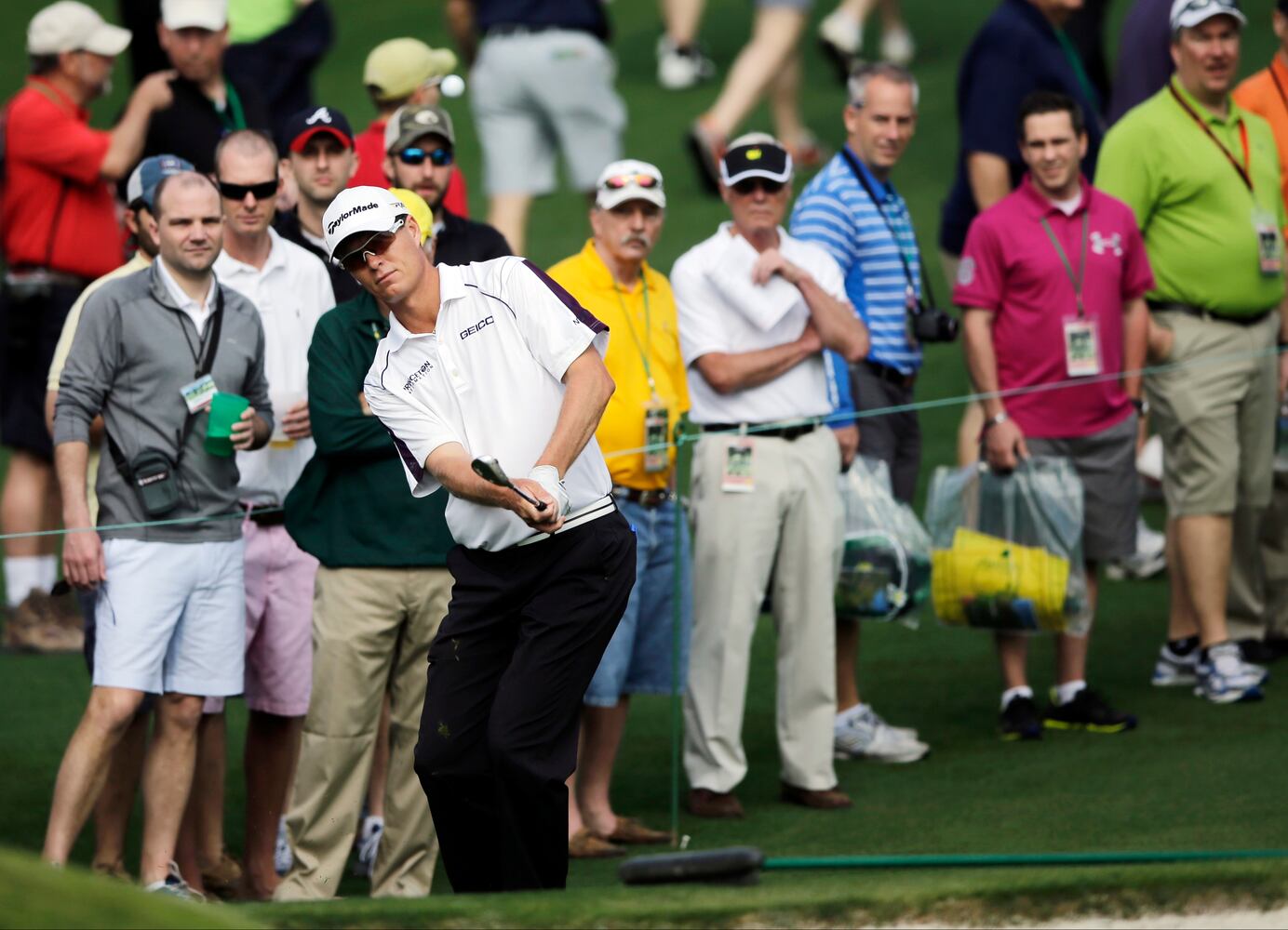 The scene at Augusta National April 8