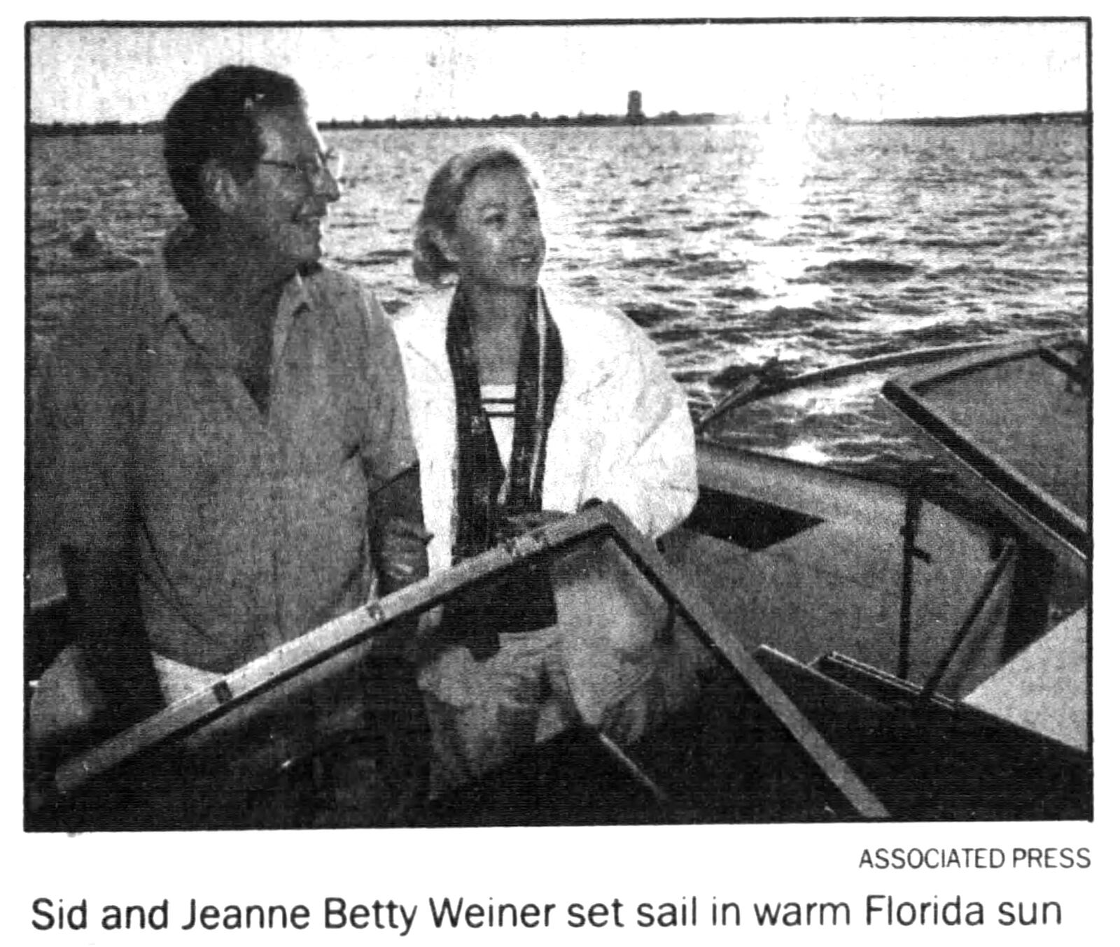 Jeanne Betty Weiner and her husband Sid on their boat in Florida in 1990. DAYTON DAILY NEWS ARCHIVES