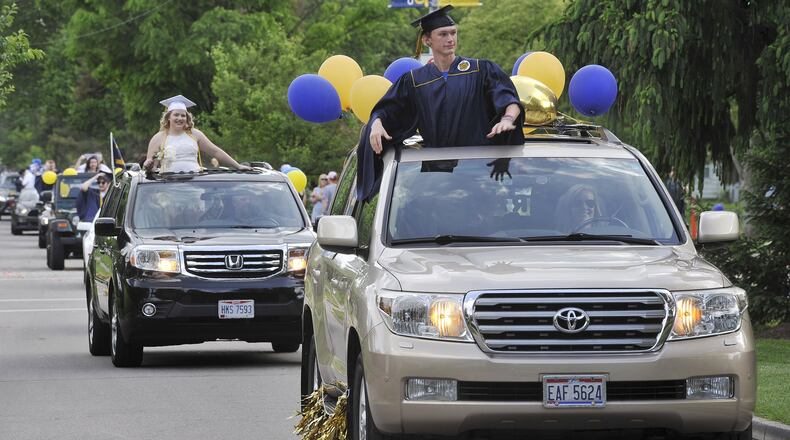 Tuesday night the city of Oakwood had a parade for the class of 2020. Friends and families lined the streets honoring the grads. MARSHALL GORBYSTAFF