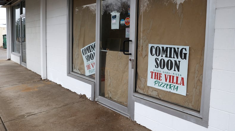 The Villa Pizzeria could be coming soon to the former Domino's Pizza location at the rear of the Northland Plaza Shopping Center at the intersection of Derr and Villa Roads. BILL LACKEY/STAFF