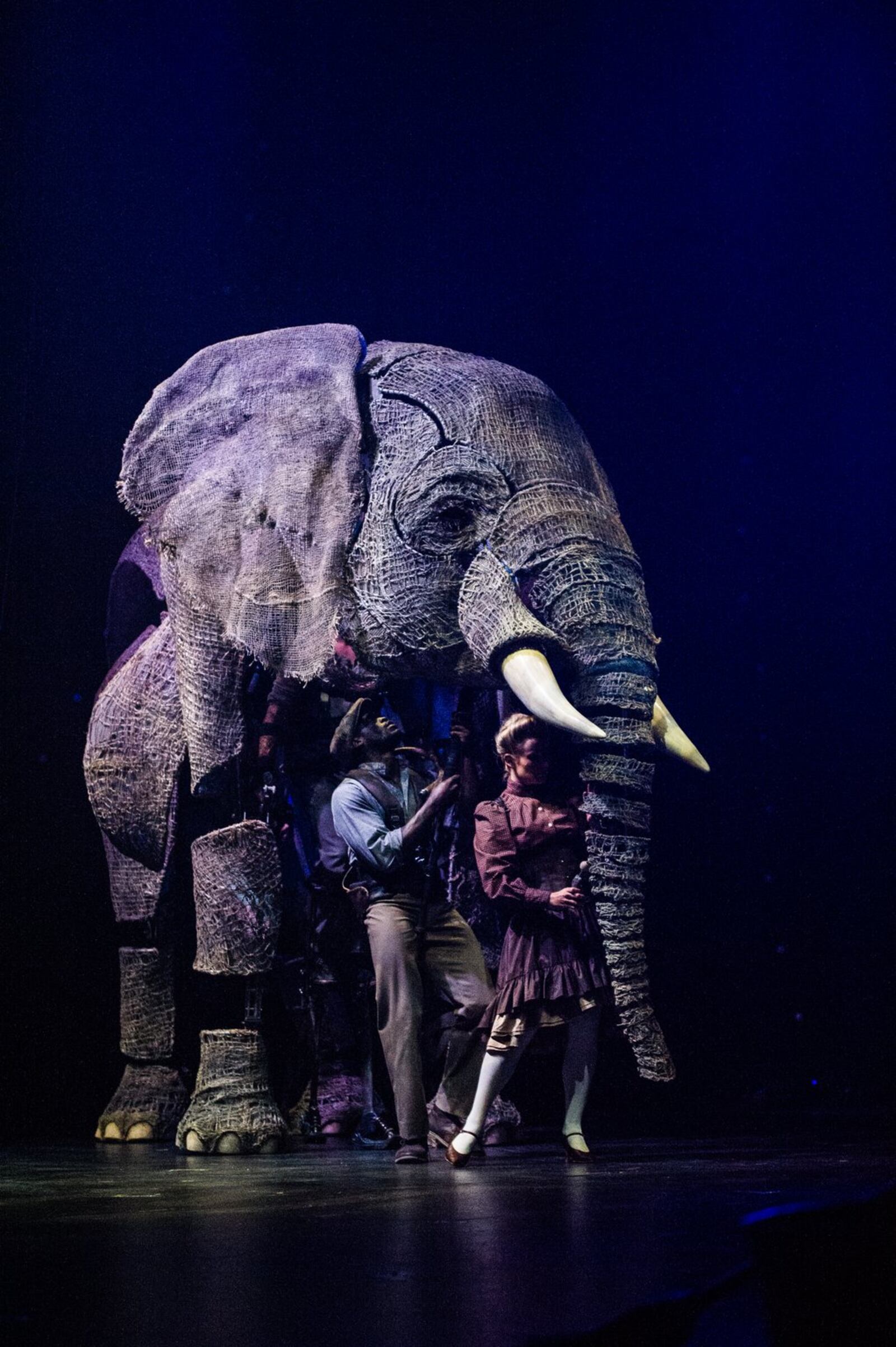 Elephant puppets star in “Circus 1903.” Contributed