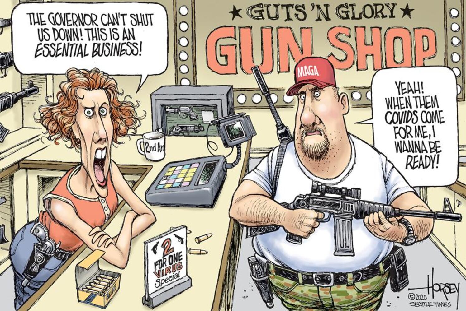 Week in cartoons: Essential business, stimulus checks and more