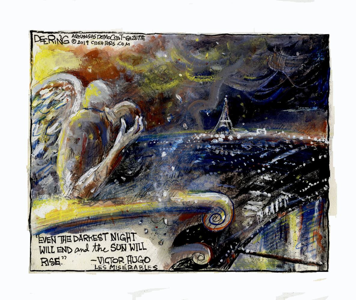 Week in cartoons: Notre Dame Cathedral fire, Tiger Woods and more