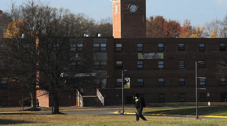 Students going to classes on the campus of Central State University Monday Nov. 4, 2022. MARSHALL GORBY\STAFF