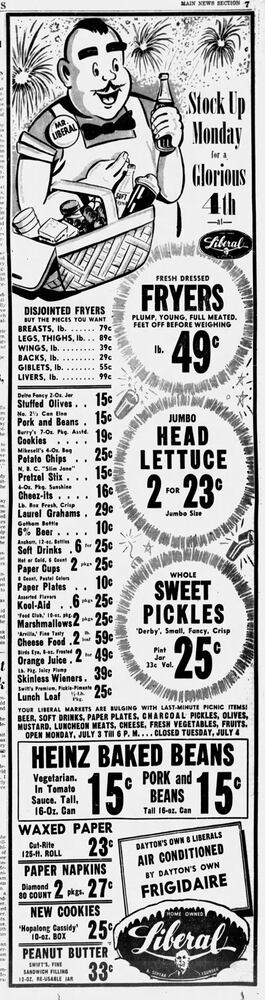 Fourth of July advertisement pages