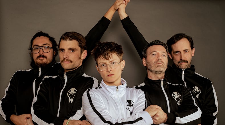 From left: David Watanabe, Mike Werthmann, Asche Pooler, Mike Patak, and James Lampe, of prog-punk band Abertooth Lincoln. BOBBY TEWKSBURY/CONTRIBUTED