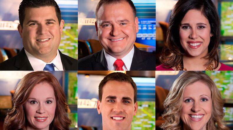 Eric Elwell has been named chief meteorologist for StormCenter 7. Elwell, top left, has more than two decades of experience, most of it in Ohio, including 14 years as chief meteorologist for the Ohio News Network. He joins Rich Wirdzek, top row, center; Kirstie Zontini, top, right; McCall Vrydaghs, bottom left; Brett Collar, bottom center, and Carrieann Marit, bottom right. Collar is also new to the StormCenter 7 team. Elwell and Collar will start in June.
