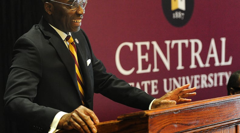 Central State grad Morakinyo Kuti named 10th president of the university, Friday, Feb. 9, 2024. MARSHALL GORBY\STAFF