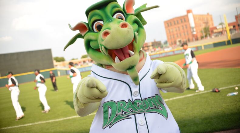 Heater of the Dayton Dragons returns for every game this season. CONTRIBUTED