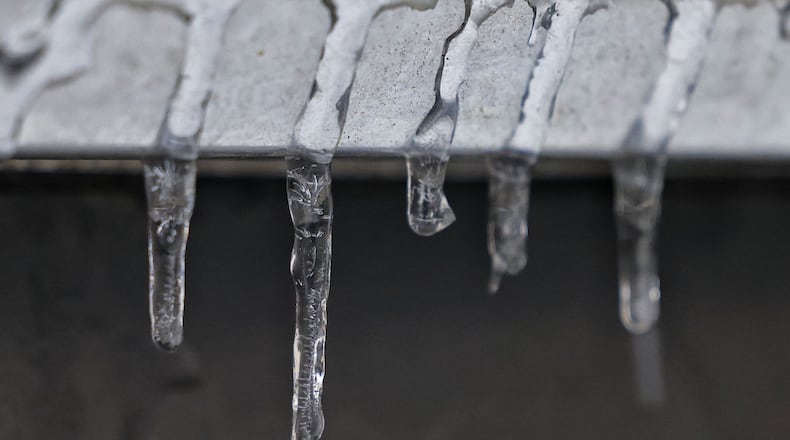 A wintry mix of mostly sleet covered the Butler County area Thursday, Feb. 3, 2022 with more ice and snow expected to fall. NICK GRAHAM/STAFF