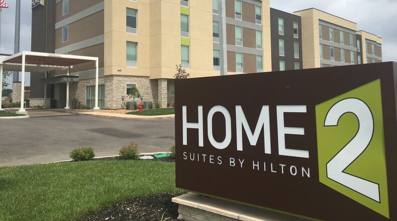 The Vandalia Home2 Suites near Benchwood Road and Miller Lane. CORNELIUS FROLIK/STAFF