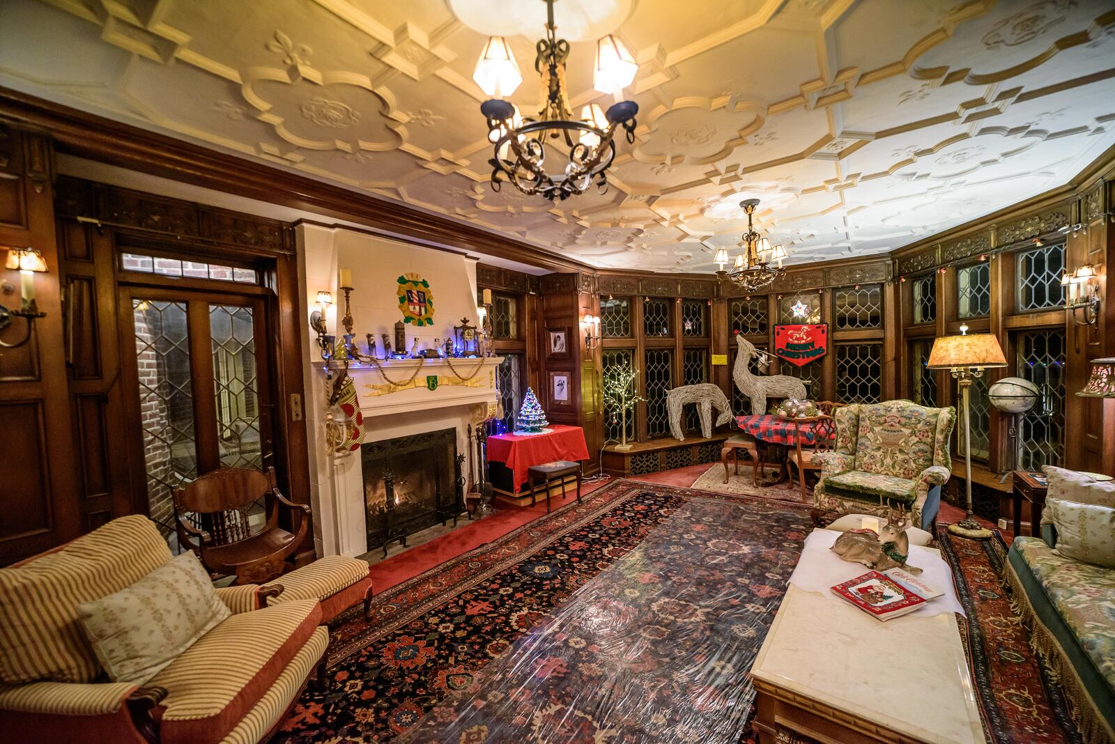 Bough Bend's library in Oakwood during the Oakwood Historical Society's Second Annual Holiday Home Tour on December 7, 2019. TOM GILLIAM / CONTRIBUTING PHOTOGRAPHER