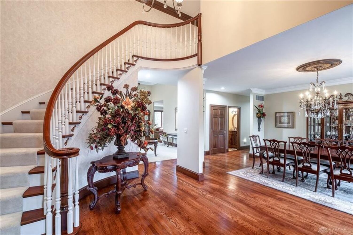 French country-style home offers grand social areas