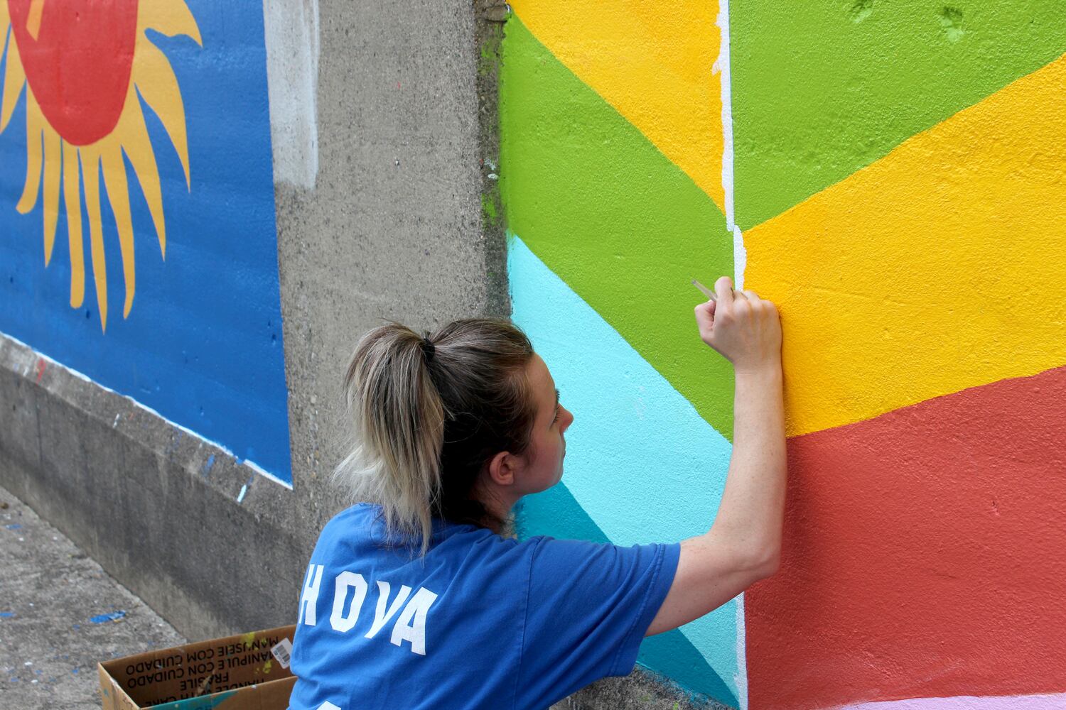 Photos: this Dayton wall is getting funky