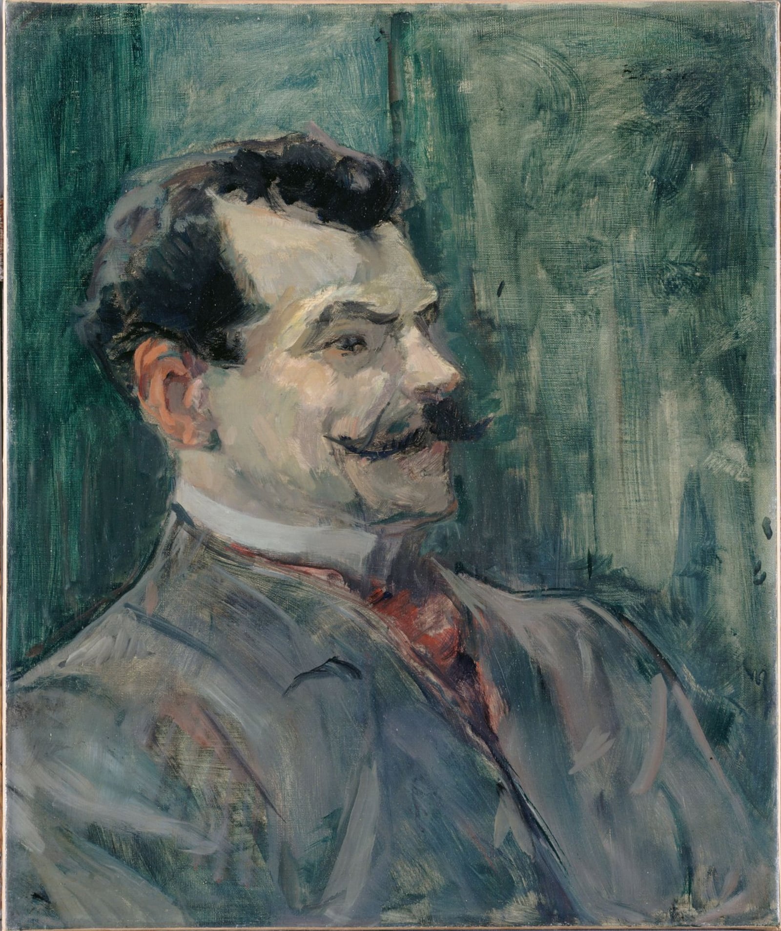 Toulouse-Latrec is one of the famous artists featured in the current exhibit at the Cincinnati Art Museum. This painting is entitled “Andre Rivoire.”