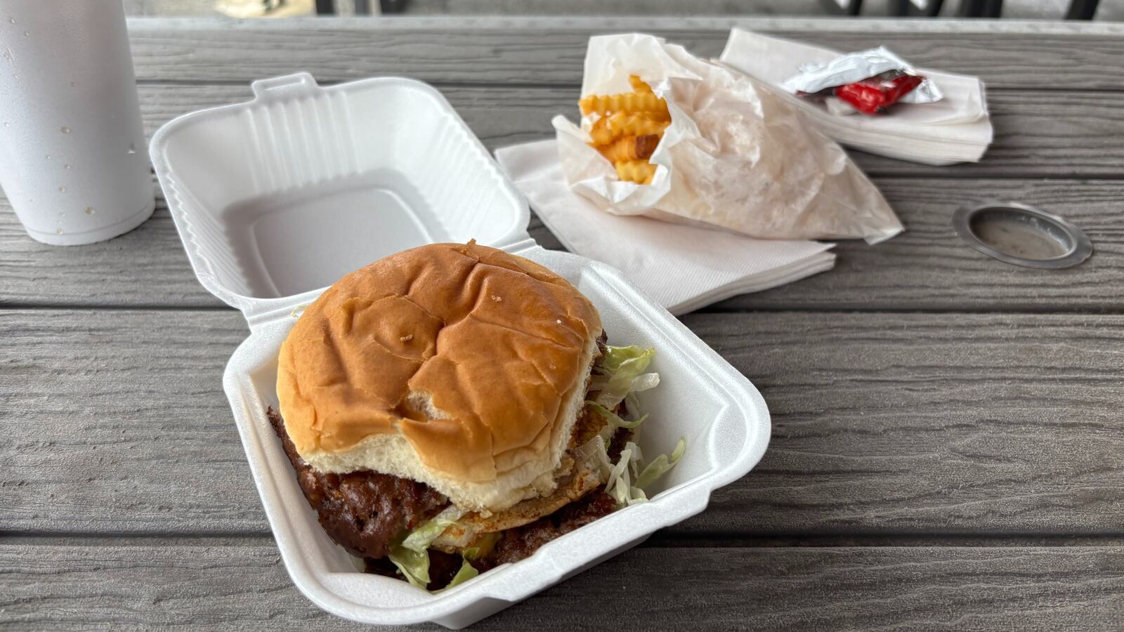 The Jug Boy burger and fries.