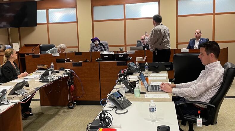 The Montgomery County Board of Elections meets earlier in November 2022. PARKER PERRY / STAFF