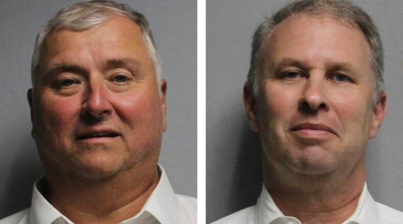 There are the mugshots from the Butler County Jail of former Ohio House Speaker Larry Householder, left, and former Ohio Republican Party Chair Mathew Borges, right. They are on federal detainers at the jail in Hamilton. BUTLER COUNTY SHERIFF'S OFFICE/CONTRIBUTED