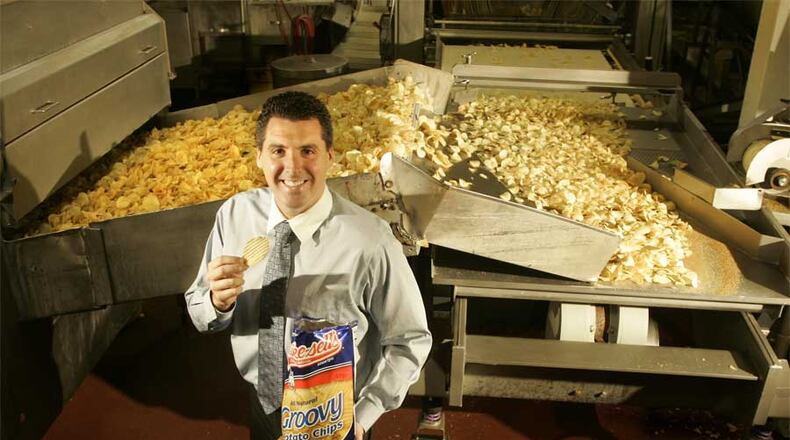 Luke Mapp, sales and marketing administrator at Mike-Sell’s, in 2010. The potato chip company was celebrating its 100th year in business. Mapp is also the great-grandson of the founder. FILE