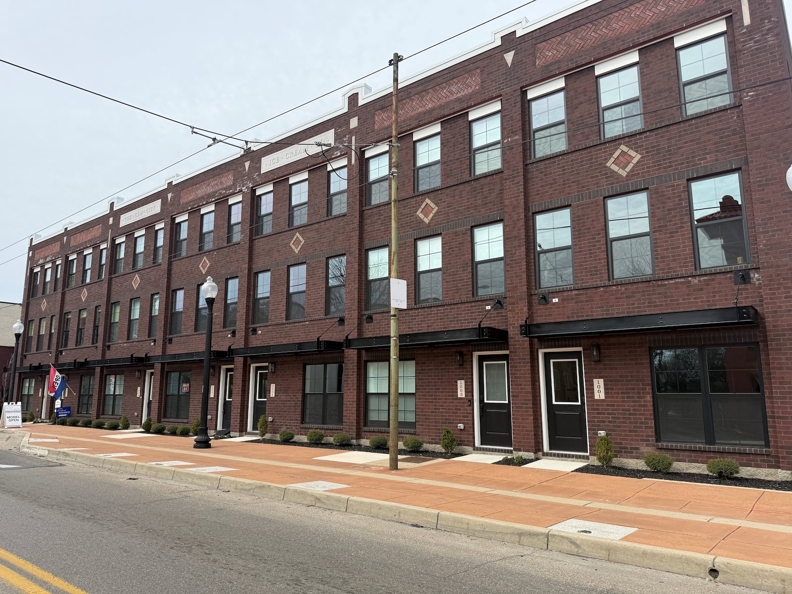 Charles Simms Development is building 26 townhouses along the 1000 block of West Third Street. The project is called the Townes at Wright Dunbar. CORNELIUS FROLIK / STAFF