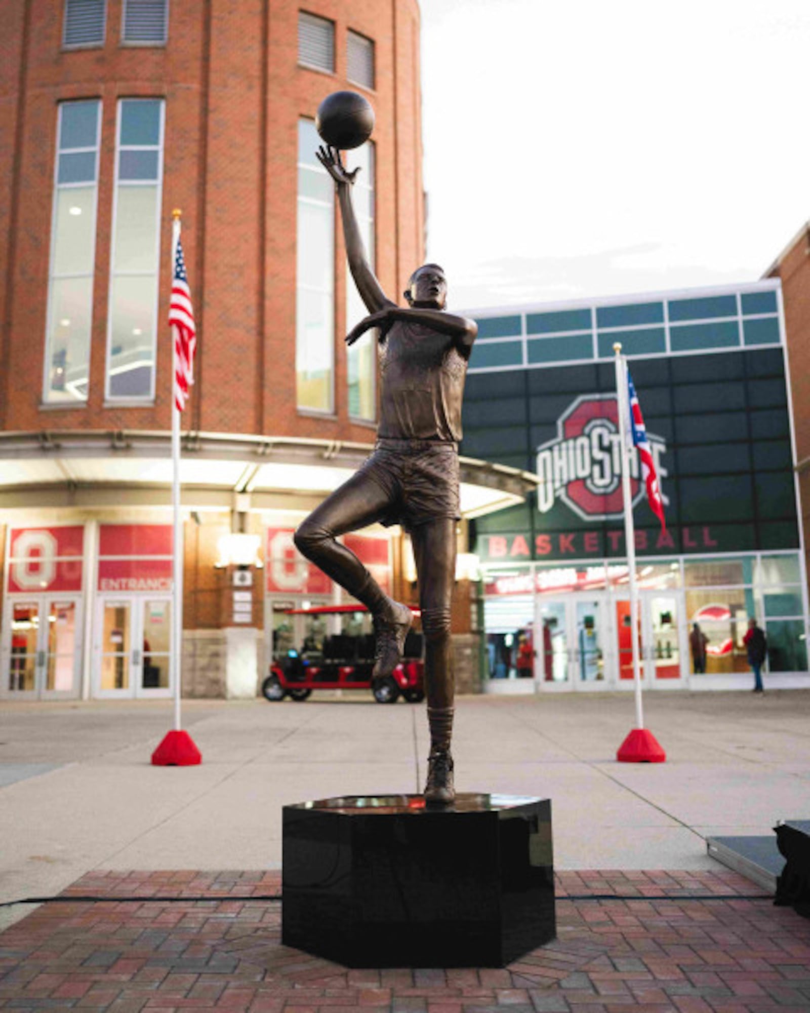 Ohio State All-American Jerry Lucas was honored with this statue at the Schottenstein Center at The Ohio State University. THE OHIO STATE UNIVERSITY/CONTRIBUTED