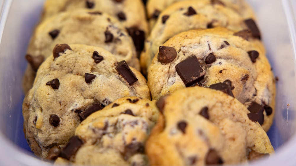 Courtney Johnson-Gonzalez of Beavercreek placed in the top 12 of the 2025 Dayton Daily News Holiday Cookie Contest with her Levain Chocolate 4 Chip Cookies. BRYANT BILLING/STAFF
