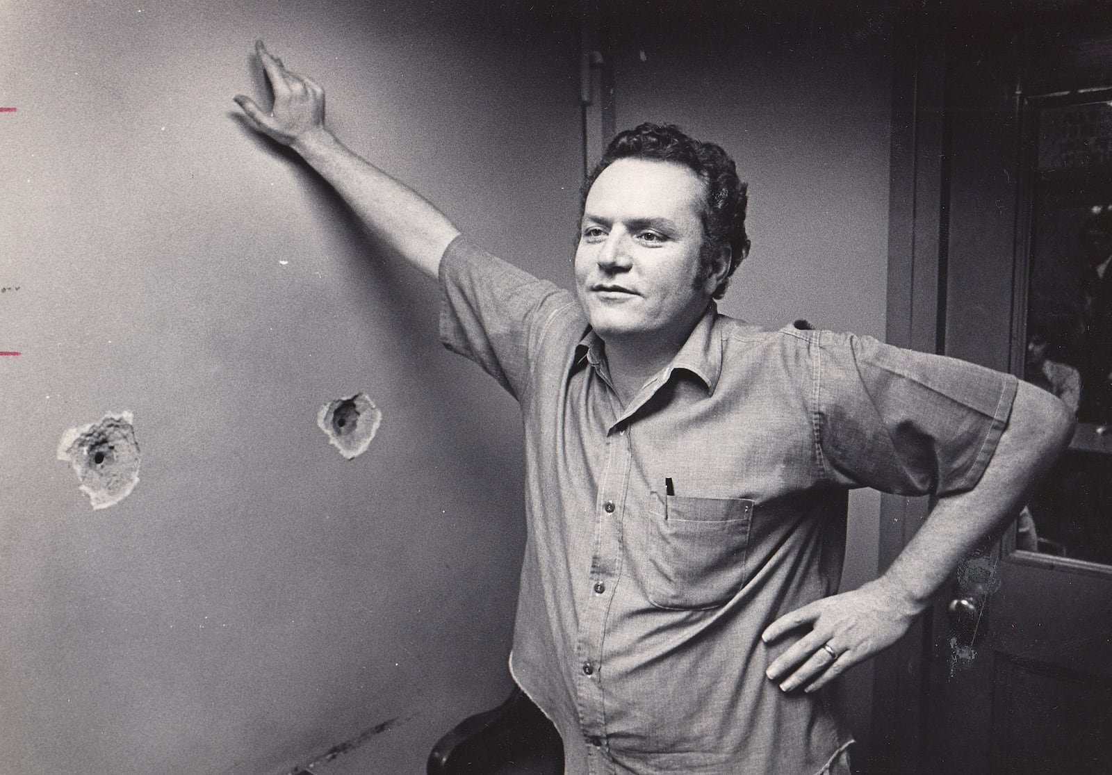 Larry Flynt photographed in 1977 during an interview from the Hamilton County Jail. Flynt has "clashed with obscenity and organized crime laws" according to a newspaper article. DAYTON DAILY NEWS / WRIGHT STATE UNIVERSITY SPECIAL COLLECTIONS AND ARCHIVE