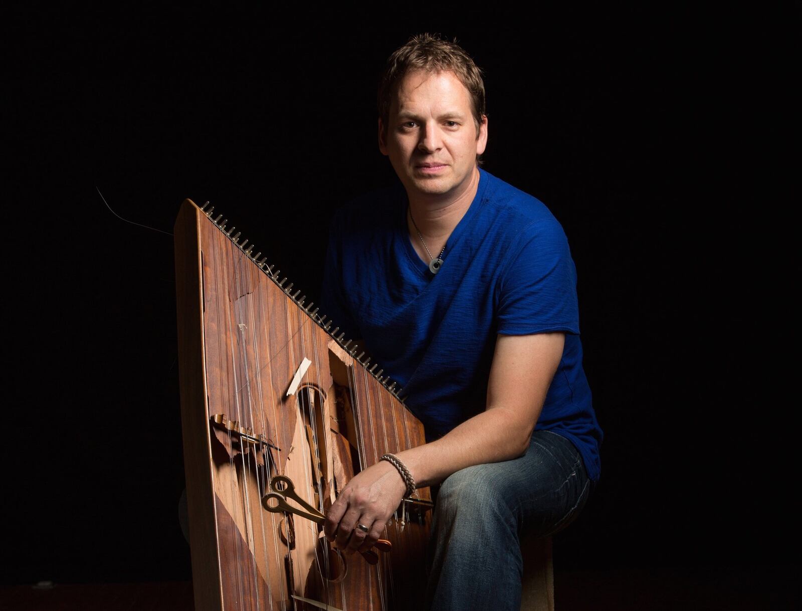 Indiana-based hammer dulcimer player Ted Yoder, performing at Dublin Pub in Dayton on Sunday, April 15, became a YouTube sensation after his cover of the Tears for Fears song, Everybody Wants to Rule the World, drew members of the group to his farm for a new live version of the song. CONTRIBUTED
