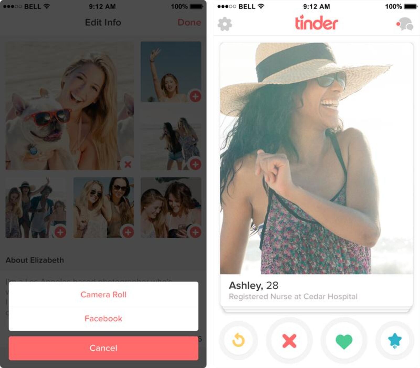 Popular dating app Tinder allows users to inform potential mates of what they do for a living. (Tinder/TNS)
