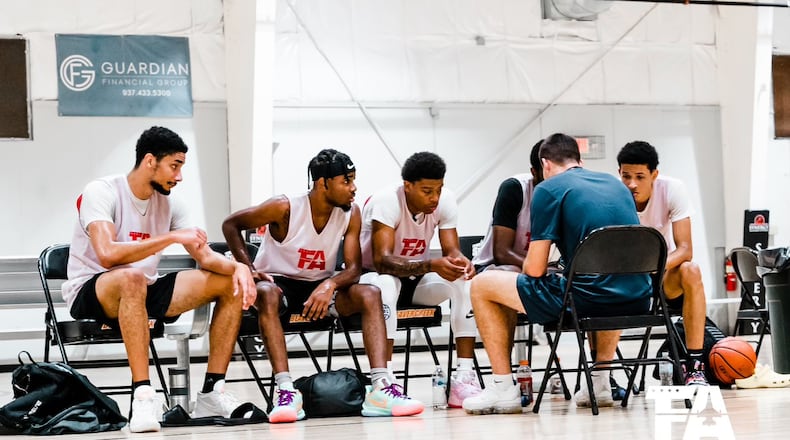 Joey Gruden coaches with Flyght Academy Prep in 2021. Photo by Matt Barnes