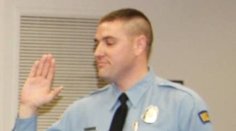 Joseph Setty is sworn in as a Dayton Police Department sergeant on Feb. 25, 2016. He was terminated in 2024 and pleaded guilty to multiple criminal charges following a sex investigation.
Photo courtesy City of Dayton.