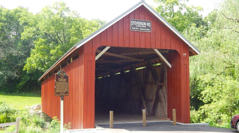 Historic spots in Dayton: Stevenson Road Covered Bridge in Xenia. Source: RemarkableOhio.org