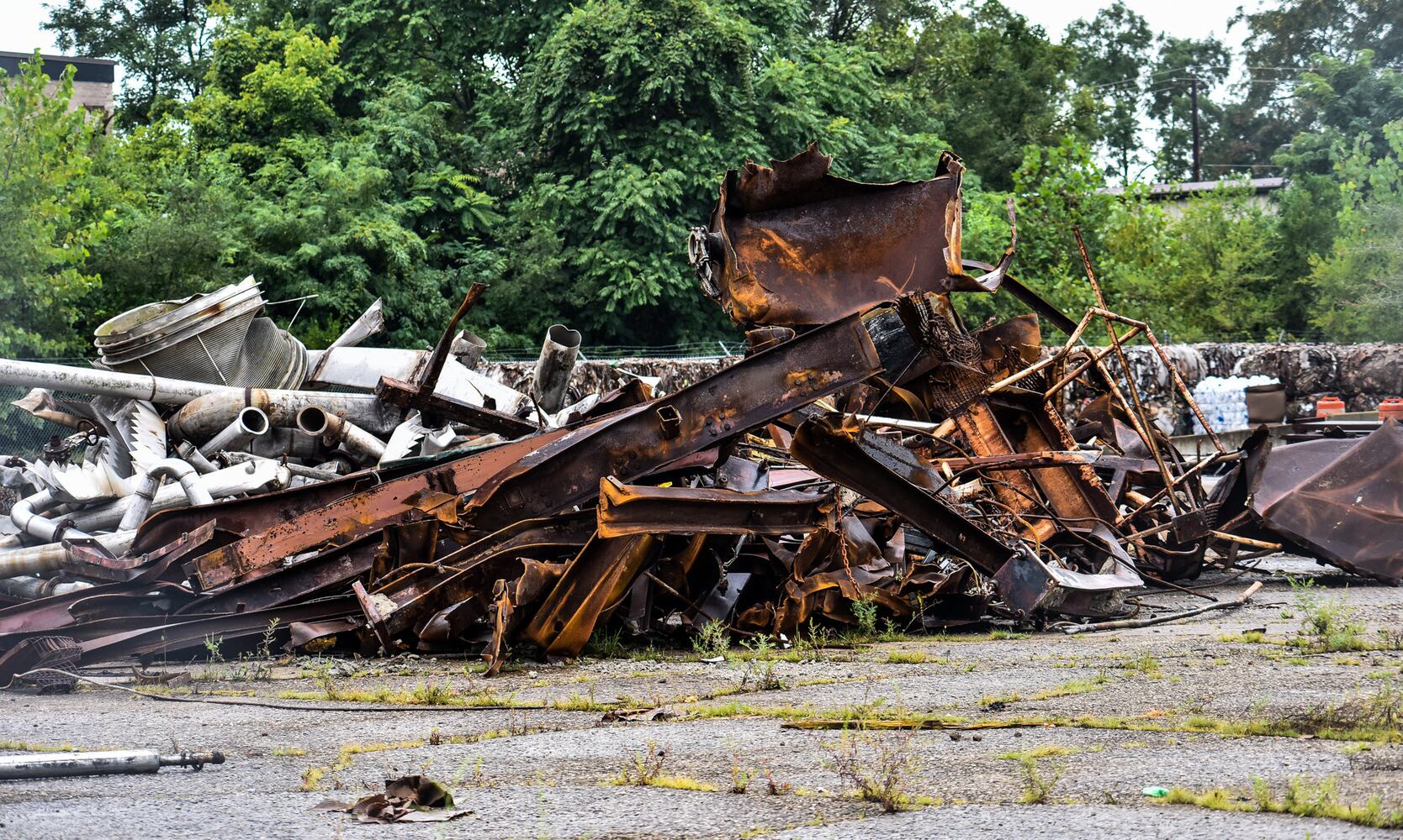Demolition continues at former Franklin Boxboard building