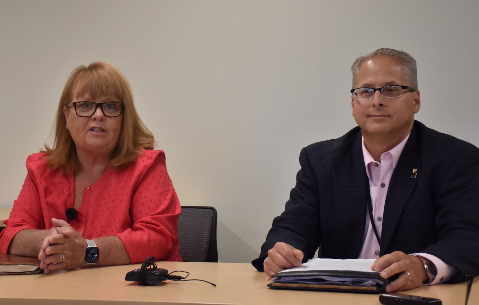 Tina Patterson, CEO of Homefull, and Patrick Bailey, assistant director of Montgomery County Human Services Planning and Development. Homefull took over as operator as the Gettysburg Gateway Shelter for Men on July 1, 2025. CORNELIUS FROLIK / STAFF