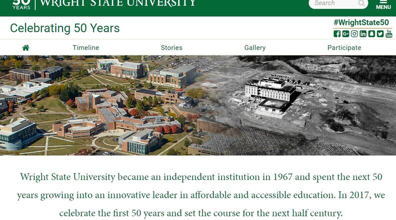 Wright State turns 50 in 2017. The university is asking students, staff and faculty to share why they chose WSU, a memory or their favorite aspect of the college online.