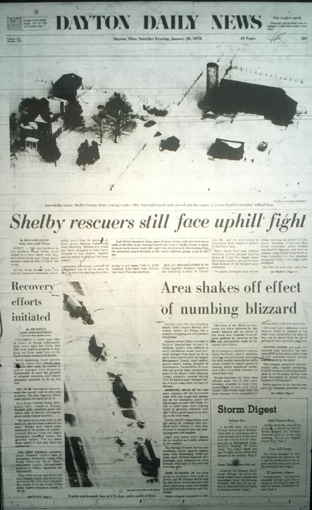 1978 blizzard newspaper pages
