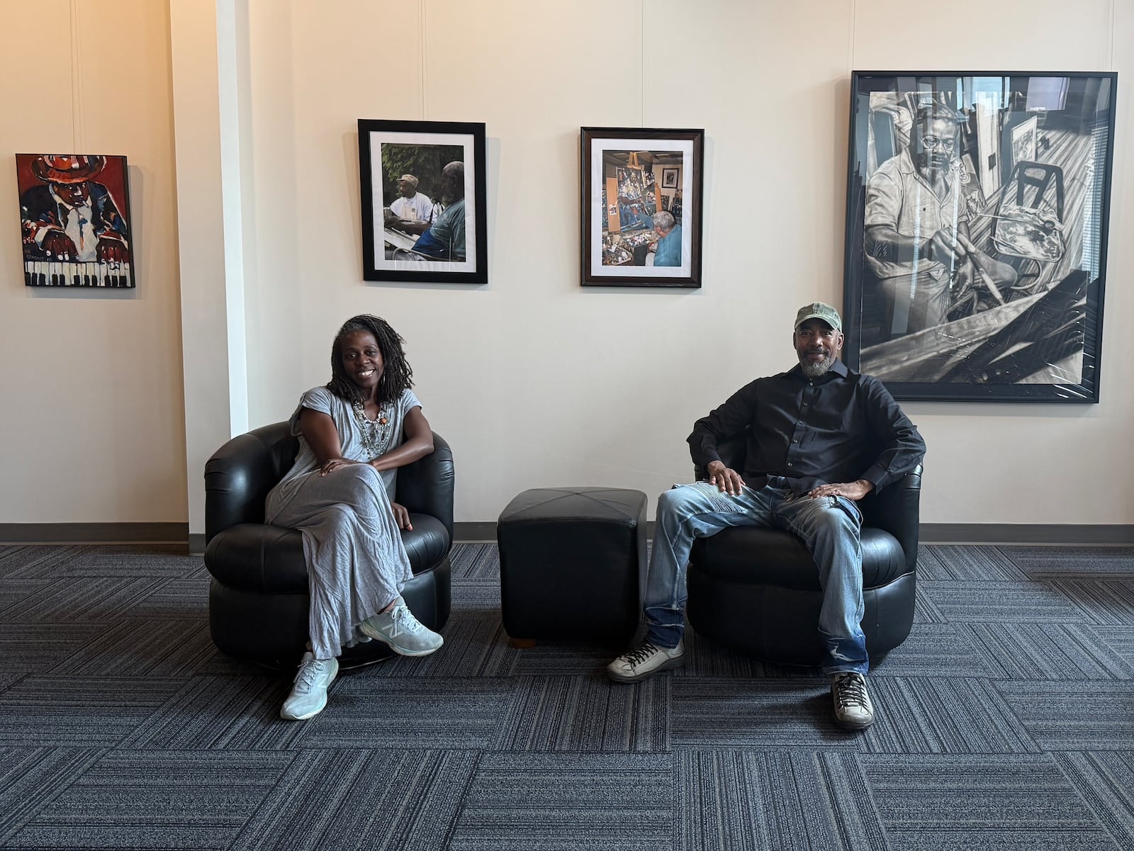 Running concurrently with the DAI retrospective, the Black Palette Art Gallery is showing “Treasures from the Tomb, Celebrating the life and legacy of Curtis Barnes, Sr.”. It is organized by gallery owners Shola Odumade and James Pate, a highly respected local artist. HANNAH KASPER/CONTRIBUTED