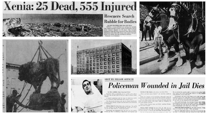 Dayton history headlines from April 2 - April 8. DAYTON DAILY NEWS ARCHIVES.