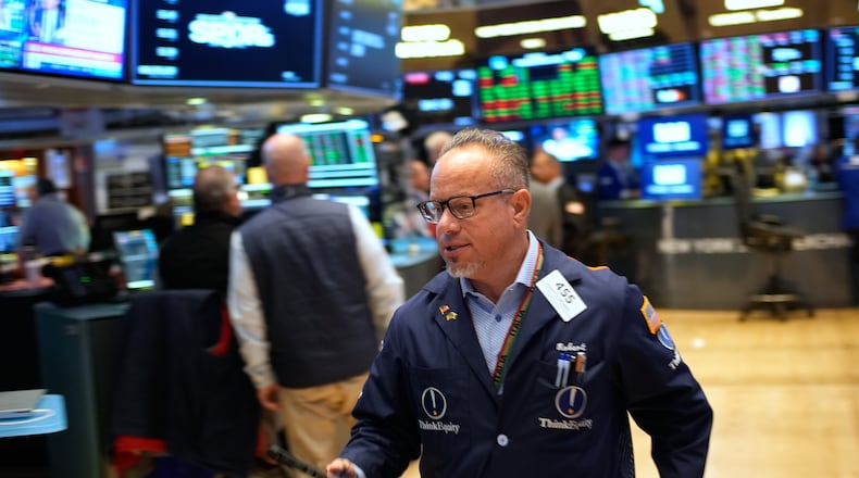 Robert Arciero works on the floor at the New York Stock Exchange in New York, Wednesday, Oct. 29, 2025. (AP Photo/Seth Wenig)