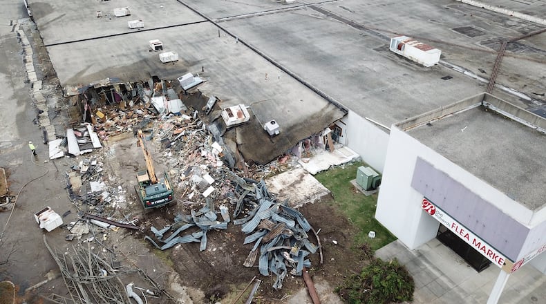 The city of West Carrollton is demolishing the former Carrollton Plaza. Local officials want to market the 13.75-acre site next to Interstate 75’s Exit 47 and find an anchor tenant for the Miami Bend Entertainment District. STAFF