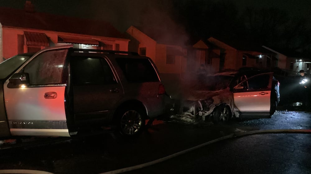 Dayton fire investigators are looking into multiple vehicles were set on fire in the city on Nov. 19 and Nov. 2021. Photo courtesy the Dayton Fire Department.